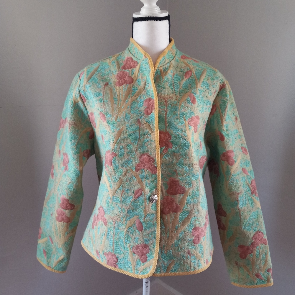 Khangura  Women's Floral Tapestry Jacket